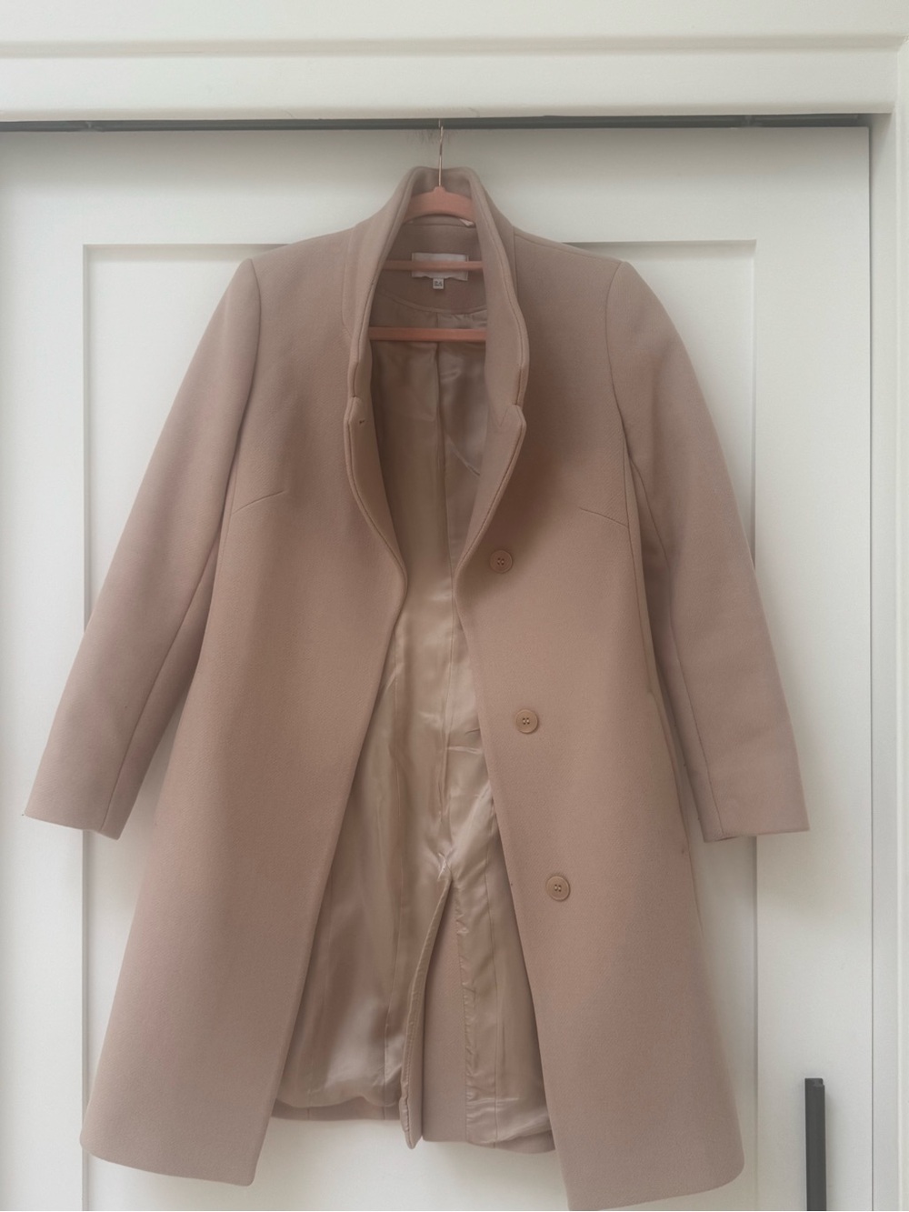 Reiss Blush Wool-Blend Trench Coat